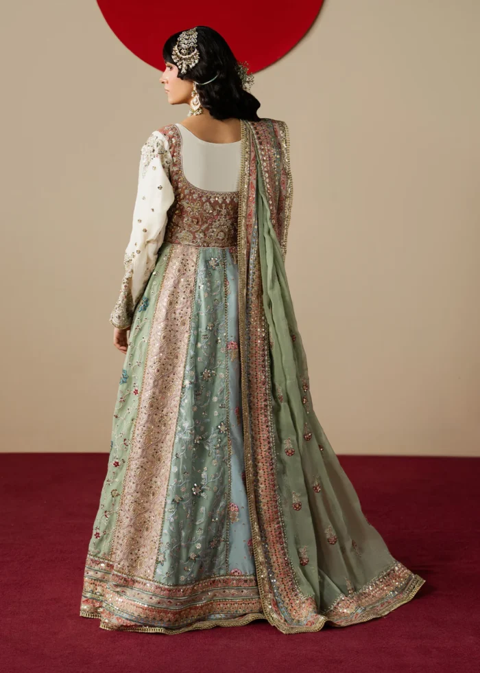 Haseens Official | 3 Piece Embroidered Flared maxi  - Shahzadi| Ready To Wear - Image 6