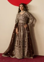 Haseens Official | 3 Piece Embroidered Flared maxi  - Afsheen | Ready To Wear - Image 2