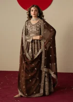 Haseens Official | 3 Piece Embroidered Flared maxi  - Afsheen | Ready To Wear - Image 3