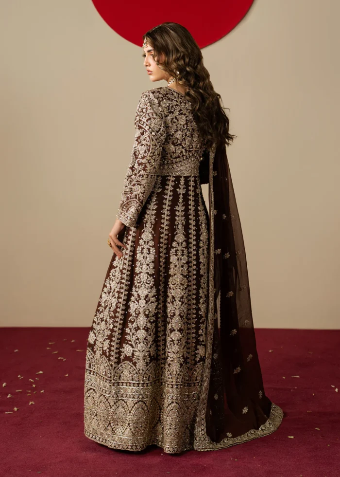 Haseens Official | 3 Piece Embroidered Flared maxi  - Afsheen | Ready To Wear - Image 5