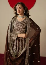Haseens Official | 3 Piece Embroidered Flared maxi  - Afsheen | Ready To Wear - Image 6
