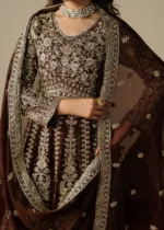 Haseens Official | 3 Piece Embroidered Flared maxi  - Afsheen | Ready To Wear - Image 8