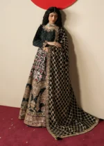Haseens Official | 3 Piece Embroidered Flared maxi  - Gulrang | Ready To Wear - Image 6
