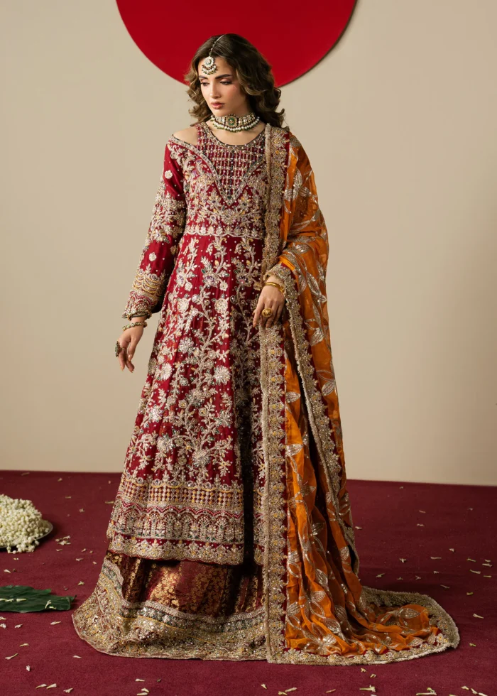 Haseens Official | 3 Piece Embroidered Anarkali maxi  - Naazish  | Ready To Wear - Image 2