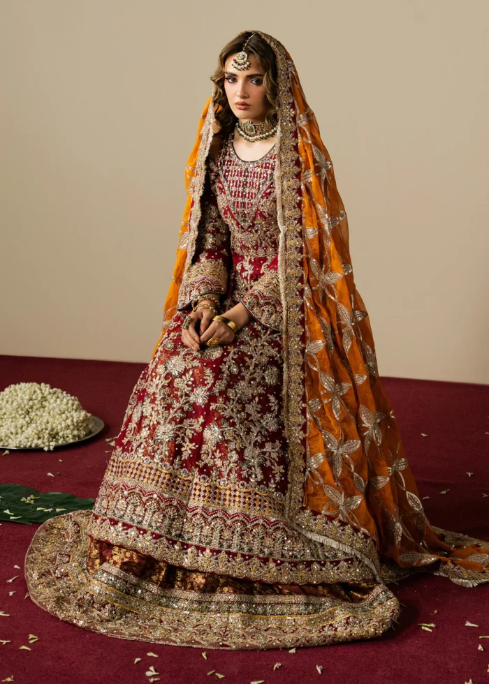 Haseens Official | 3 Piece Embroidered Anarkali maxi  - Naazish  | Ready To Wear - Image 8