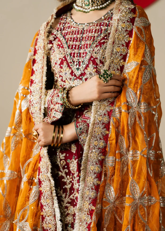 Haseens Official | 3 Piece Embroidered Anarkali maxi  - Naazish  | Ready To Wear - Image 9