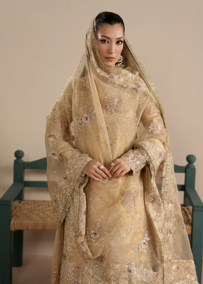 Haseens Official | 3 Piece Embroidered Straight kurta - Mahin  | Ready To Wear - Image 4