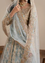 Haseens Official | 3 Piece Embroidered Flared maxi - Shehnaaz | Ready To Wear - Image 4