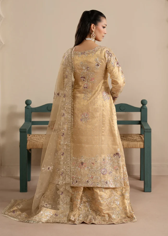 Haseens Official | 3 Piece Embroidered Straight kurta - Mahin  | Ready To Wear - Image 2