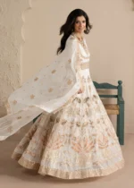 Haseens Official | 3 Piece Embroidered Flared maxi - Nooristaan | Ready To Wear - Image 4