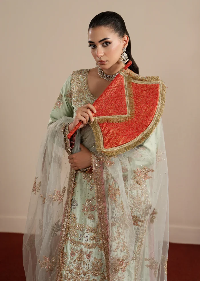 Haseens Official | 3 Piece Embroidered Straight cut kurta- Faha | Ready To Wear - Image 6