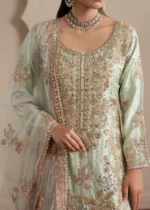 Haseens Official | 3 Piece Embroidered Straight cut kurta- Faha | Ready To Wear - Image 7