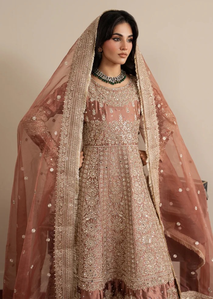 Haseens Official | 3 Piece Embroidered Flared pishwas - Mansa | Ready To Wear - Image 2