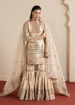 Haseens Official | 3 Piece Embroidered 	Flared gharara - Arsheen | Ready To Wear - Image 3