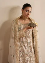 Haseens Official | 3 Piece Embroidered 	Straight kurta - Pariha | Ready To Wear - Image 6