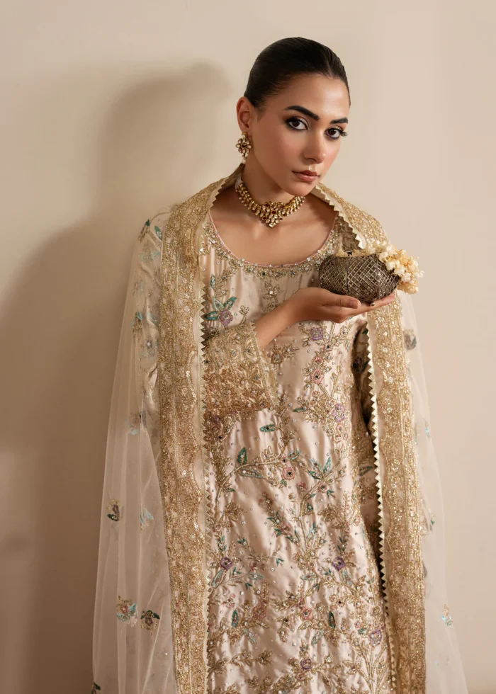 Haseens Official | 3 Piece Embroidered 	Straight kurta - Pariha | Ready To Wear - Image 6