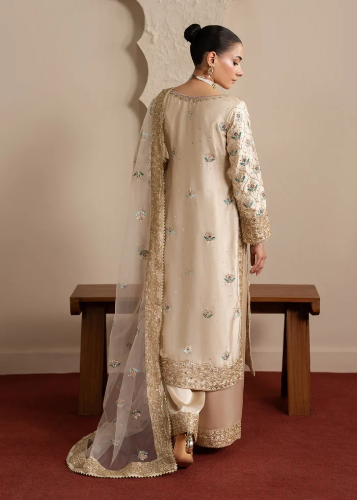Haseens Official | 3 Piece Embroidered 	Straight kurta - Pariha | Ready To Wear - Image 5