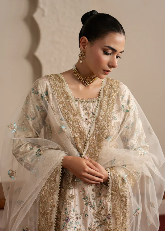 Haseens Official | 3 Piece Embroidered 	Straight kurta - Pariha | Ready To Wear - Image 2