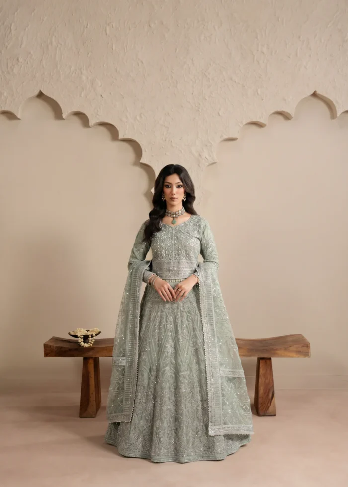 Haseens Official | 3 Piece Embroidered 	Flared lehenga - Nada | Ready To Wear - Image 5