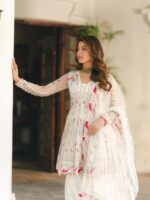 Ally's Official | 3 Piece Luxury Net fabric peplum embroidered  |AR-166 RUHI | Ready To Wear - Image 4