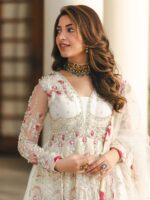 Ally's Official | 3 Piece Luxury Net fabric peplum embroidered  |AR-166 RUHI | Ready To Wear - Image 5