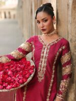 Ally's Official | 3 Piece Luxury raw silk shirt embroidered  |AL-4259 Rut | Ready To Wear - Image 3