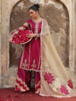 Ally's Official | 3 Piece Luxury raw silk shirt embroidered  |AL-4259 Rut | Ready To Wear - Image 4