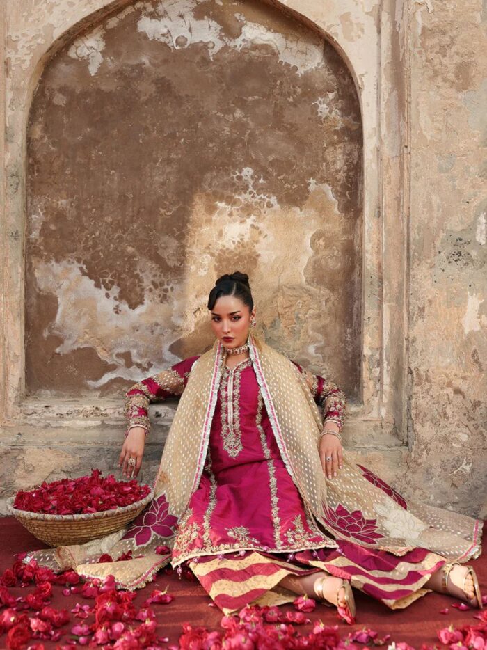 Ally's Official | 3 Piece Luxury raw silk shirt embroidered  |AL-4259 Rut | Ready To Wear - Image 7