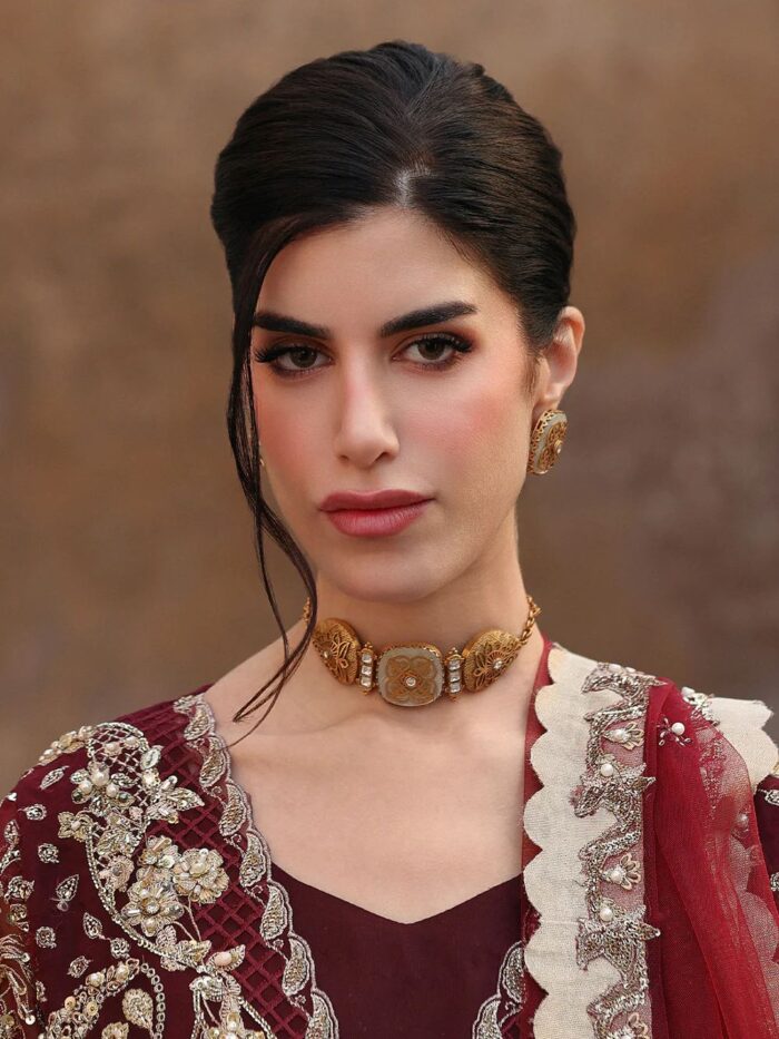 Ally's Official | 3 Piece Luxury Organza shirt embroidered  |AL-4264 Mehav | Ready To Wear - Image 2