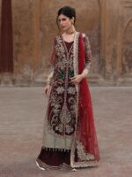 Ally's Official | 3 Piece Luxury Organza shirt embroidered  |AL-4264 Mehav | Ready To Wear - Image 4