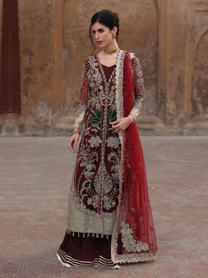 Ally's Official | 3 Piece Luxury Organza shirt embroidered  |AL-4264 Mehav | Ready To Wear - Image 4