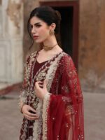 Ally's Official | 3 Piece Luxury Organza shirt embroidered  |AL-4264 Mehav | Ready To Wear - Image 6