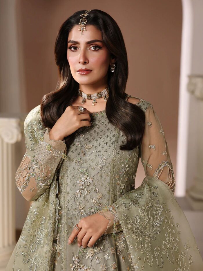 Ally's Official | 3 Piece Luxury Organza maxi Embroidered    | AR-155 ISVIL | Ready To Wear - Image 3