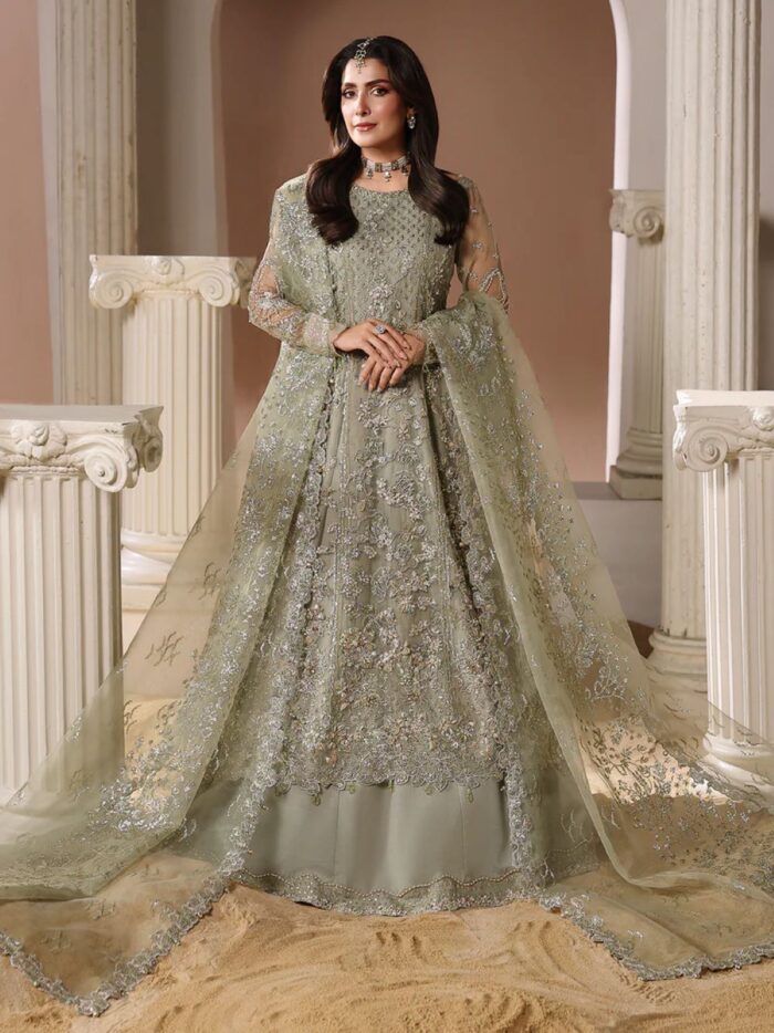 Ally's Official | 3 Piece Luxury Organza maxi Embroidered    | AR-155 ISVIL | Ready To Wear - Image 4