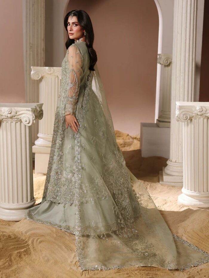Ally's Official | 3 Piece Luxury Organza maxi Embroidered    | AR-155 ISVIL | Ready To Wear - Image 6