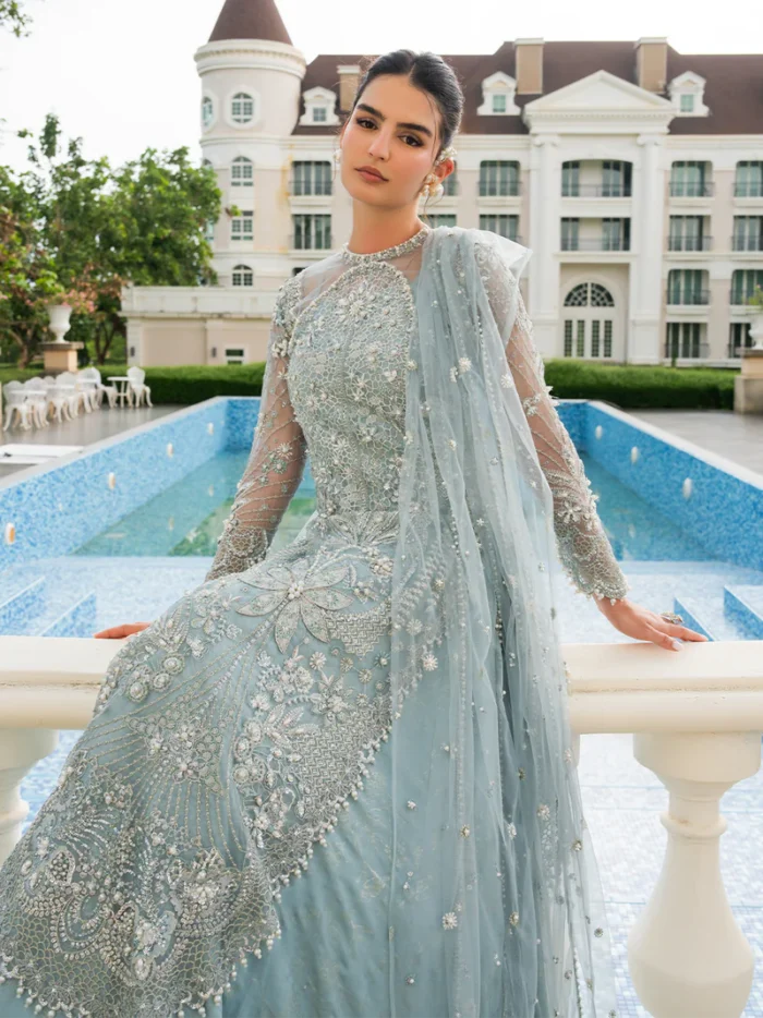 Ally's Official | 3 Piece Luxury organza Embroidered Suit | ARIA| Ready To Wear - Image 8