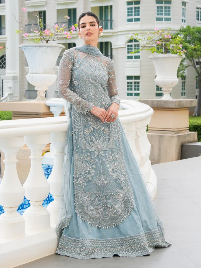 Ally's Official | 3 Piece Luxury organza Embroidered Suit | ARIA| Ready To Wear - Image 3