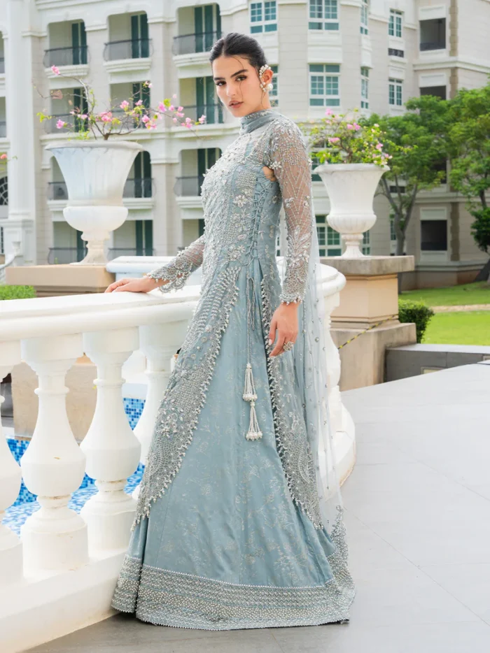 Ally's Official | 3 Piece Luxury organza Embroidered Suit | ARIA| Ready To Wear - Image 5
