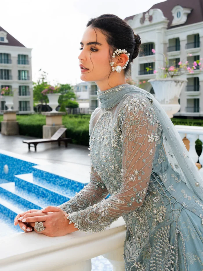 Ally's Official | 3 Piece Luxury organza Embroidered Suit | ARIA| Ready To Wear - Image 6