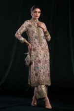 Khuda Baksh | 3 Piece Pure Resham kam-KHvaab  (Kora, Dabka, Sequins, Zardozi work) | E-306  | Ready To Wear - Image 4