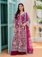 Ally's Official | 3 Piece Luxury organza Embroidered Suit | IRIS | Ready To Wear - Image 3