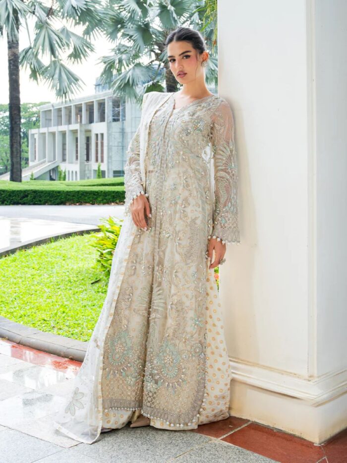 Ally's Official | 3 Piece Luxury organza Embroidered Suit | LAYA | Ready To Wear - Image 3