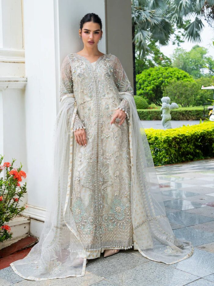 Ally's Official | 3 Piece Luxury organza Embroidered Suit | LAYA | Ready To Wear - Image 6