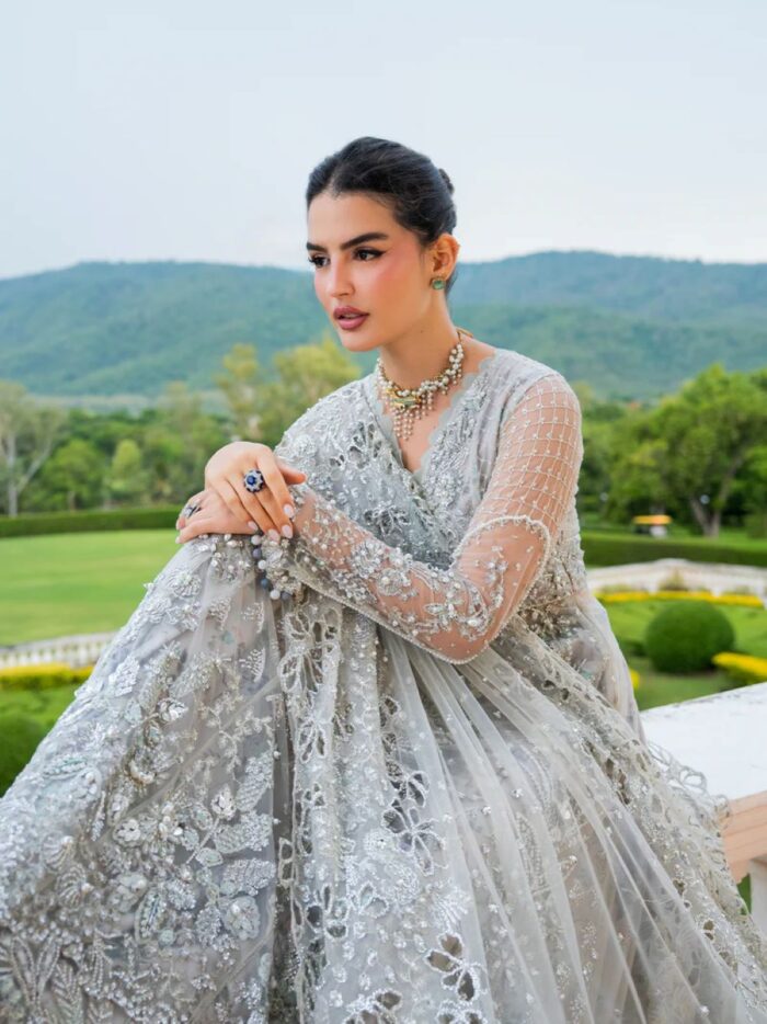 Ally's Official | 3 Piece Luxury net Embroidered Suit | MAYA | Ready To Wear - Image 2