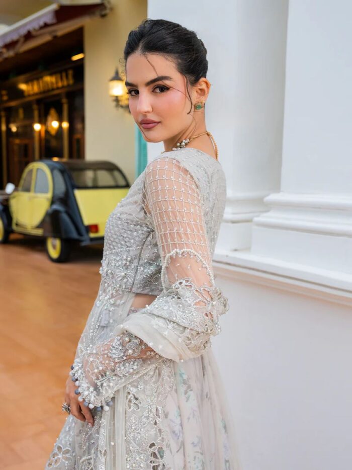 Ally's Official | 3 Piece Luxury net Embroidered Suit | MAYA | Ready To Wear - Image 6