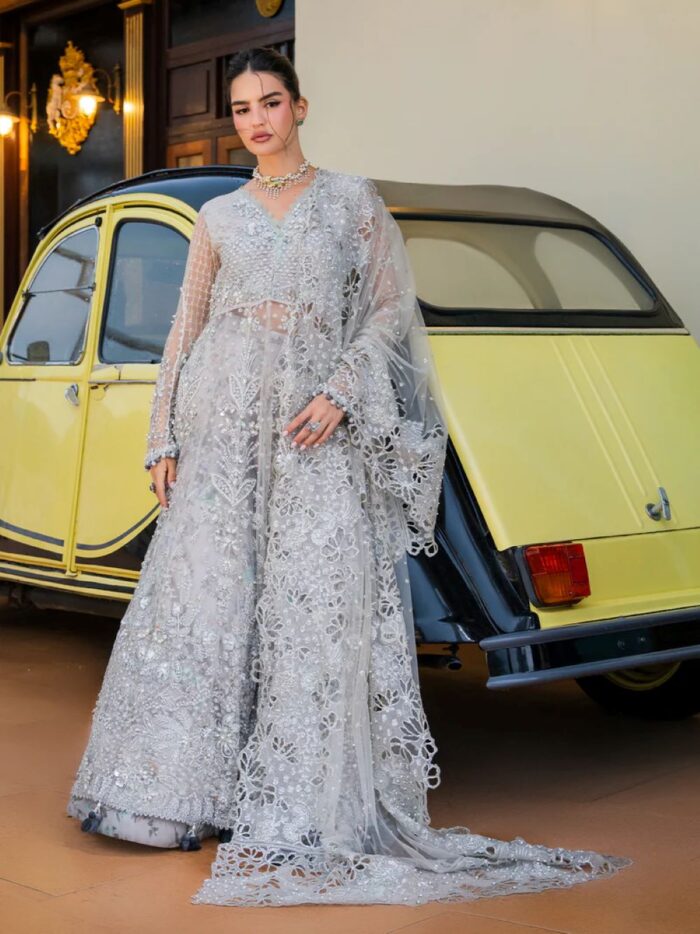 Ally's Official | 3 Piece Luxury net Embroidered Suit | MAYA | Ready To Wear - Image 7