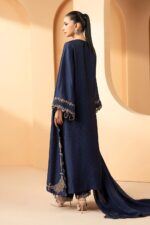 MARIA.B | 3 Piece Embroidered Self Tassel Silk Suit -MST-EF26-11-Blue | Ready To Wear - Image 2