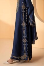 MARIA.B | 3 Piece Embroidered Self Tassel Silk Suit -MST-EF26-11-Blue | Ready To Wear - Image 6