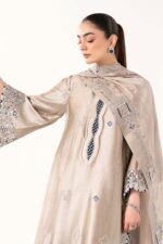 MARIA.B | 3 Piece Embroidered Self Tassel Silk Suit -MST-EF26-10-Grey | Ready To Wear - Image 2