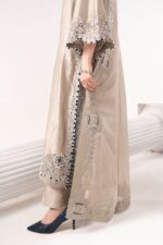 MARIA.B | 3 Piece Embroidered Self Tassel Silk Suit -MST-EF26-10-Grey | Ready To Wear - Image 5